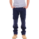 navy tradie slim fit flex cargo pants