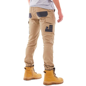 tradie cuffed flex skinny pant in khaki