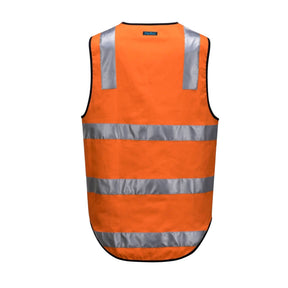back of orange cotton vest