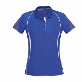 ladies razor polo in royal white