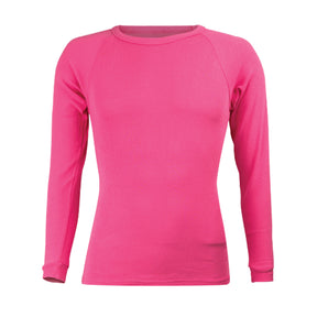 thermal polypropylene long sleeve top in pink