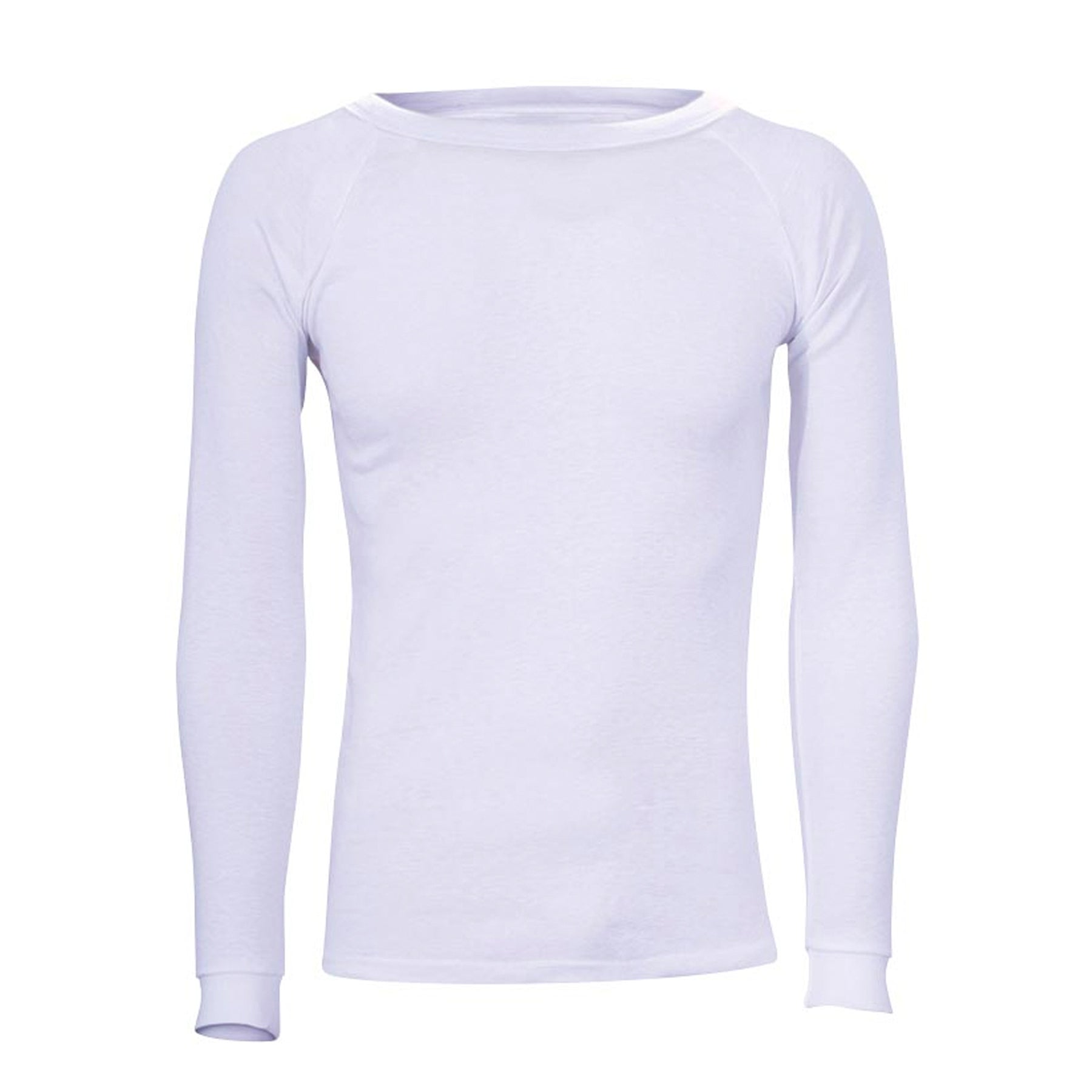 thermal polypropylene long sleeve top in white