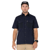 rusty pressure short sleeve shirt in navy