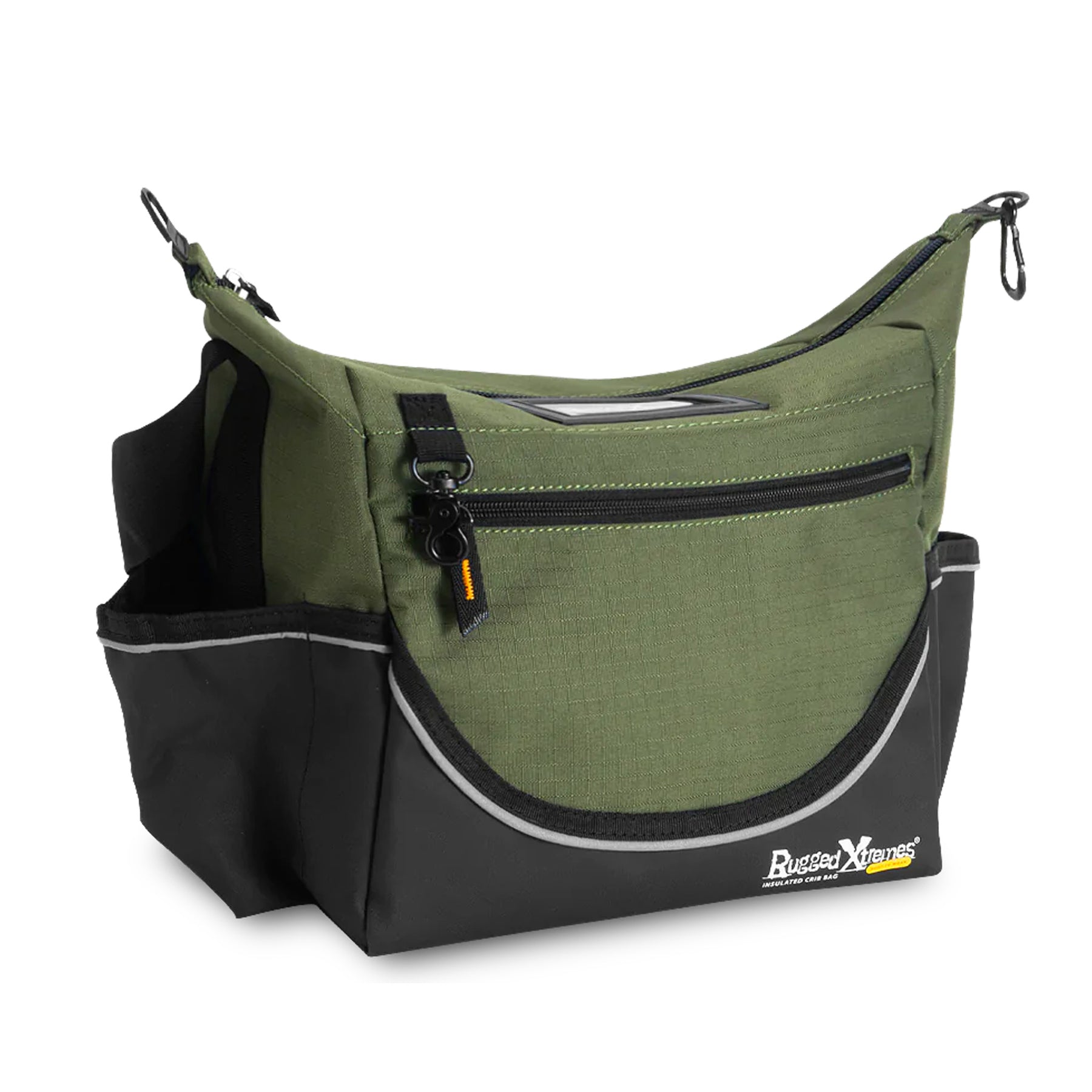 rugged xtremes insulated green canvas crib bag in 15l