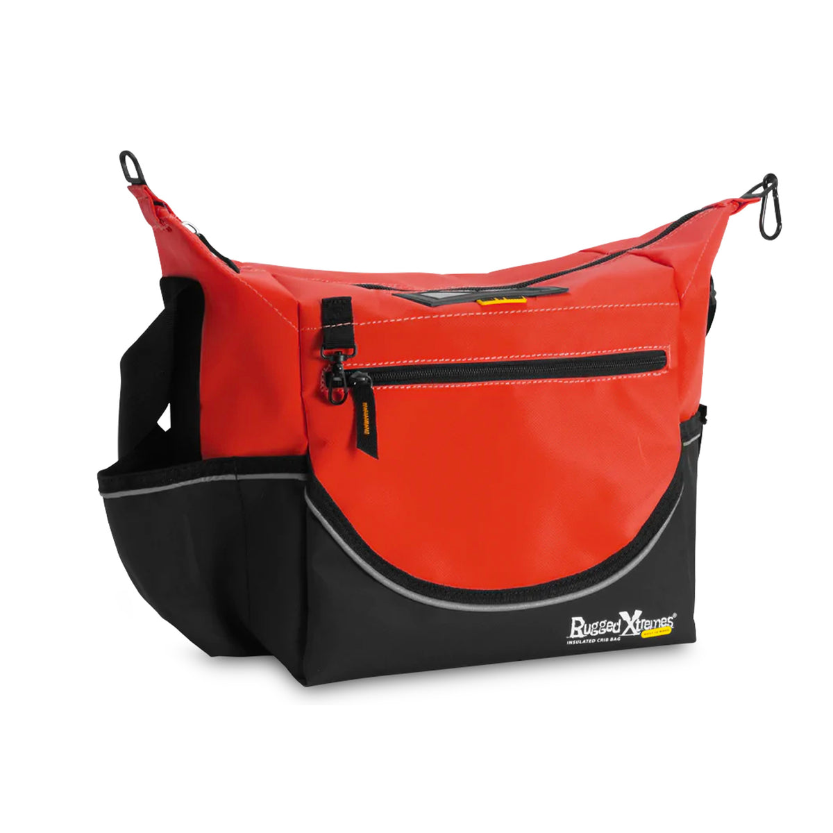 rugged xtremes insulated red pvc crib bag in red