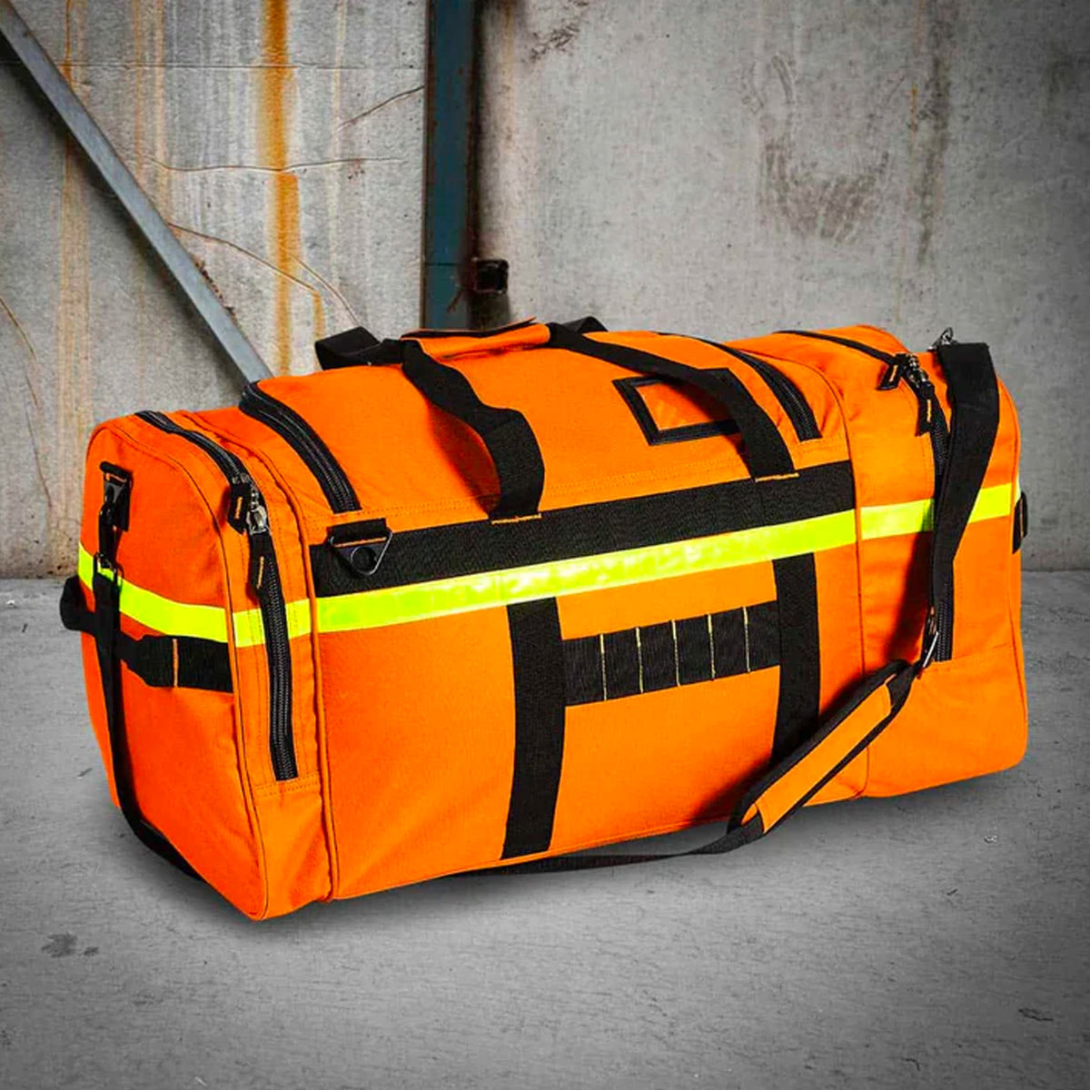 rugged xtremes hi vis orange ppe canvas kit bag