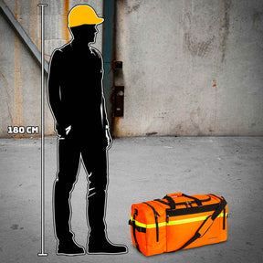 rugged xtremes hi vis orange ppe canvas kit bag