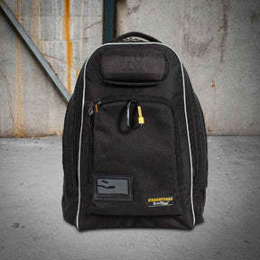 rugged xtremes canvas laptop black backpack in 45 litres