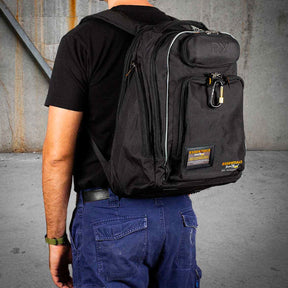 rugged xtremes canvas laptop black backpack in 45 litres