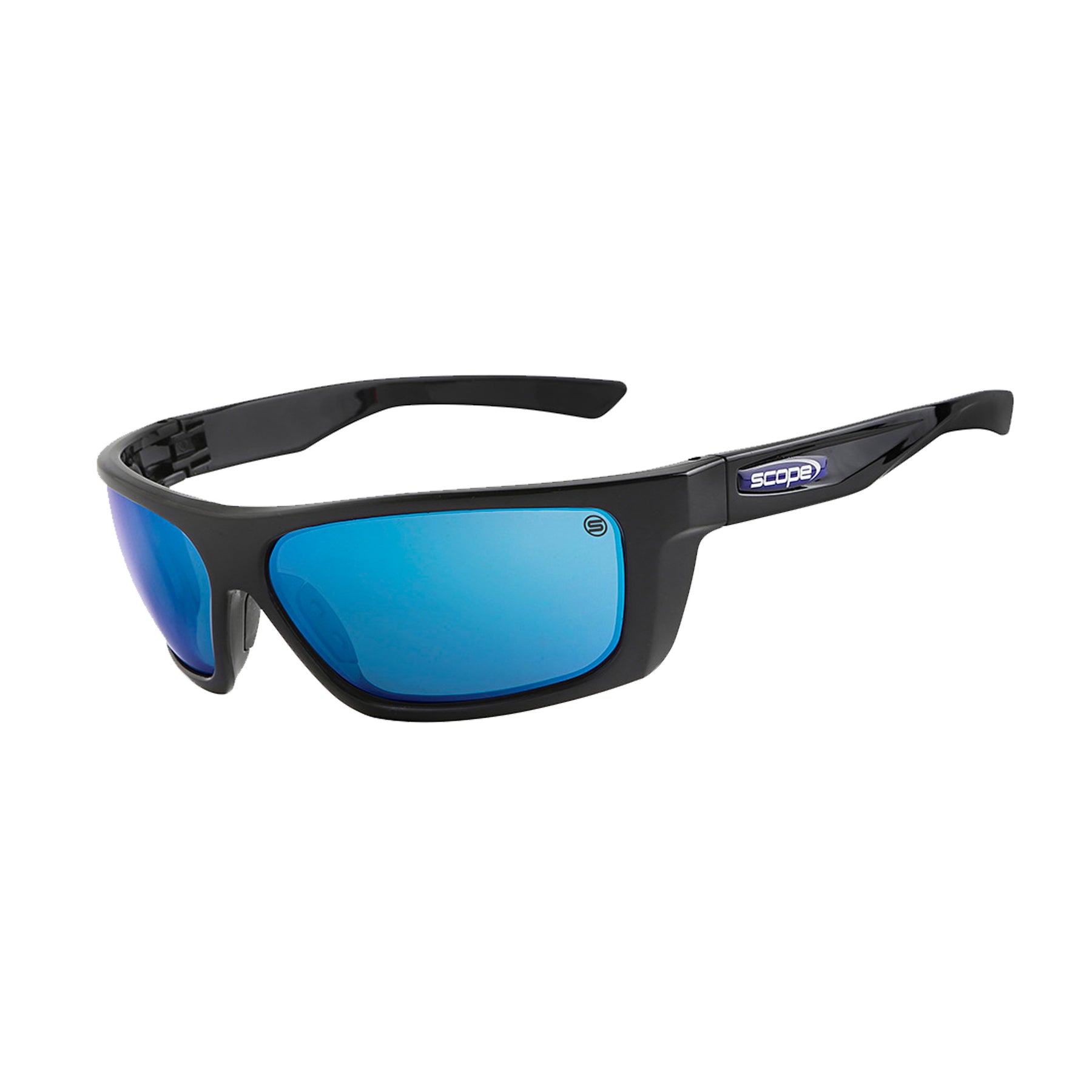scope optics flash safety glasses with blue mirror lens
