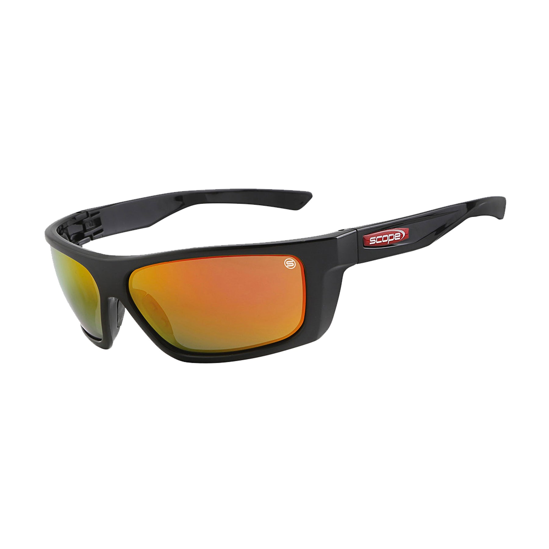 scope optics flash safety glasses with red mirror lens
