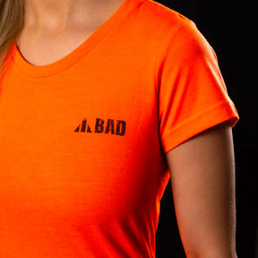 bad workwear ladies short sleeve tshirt in orange
