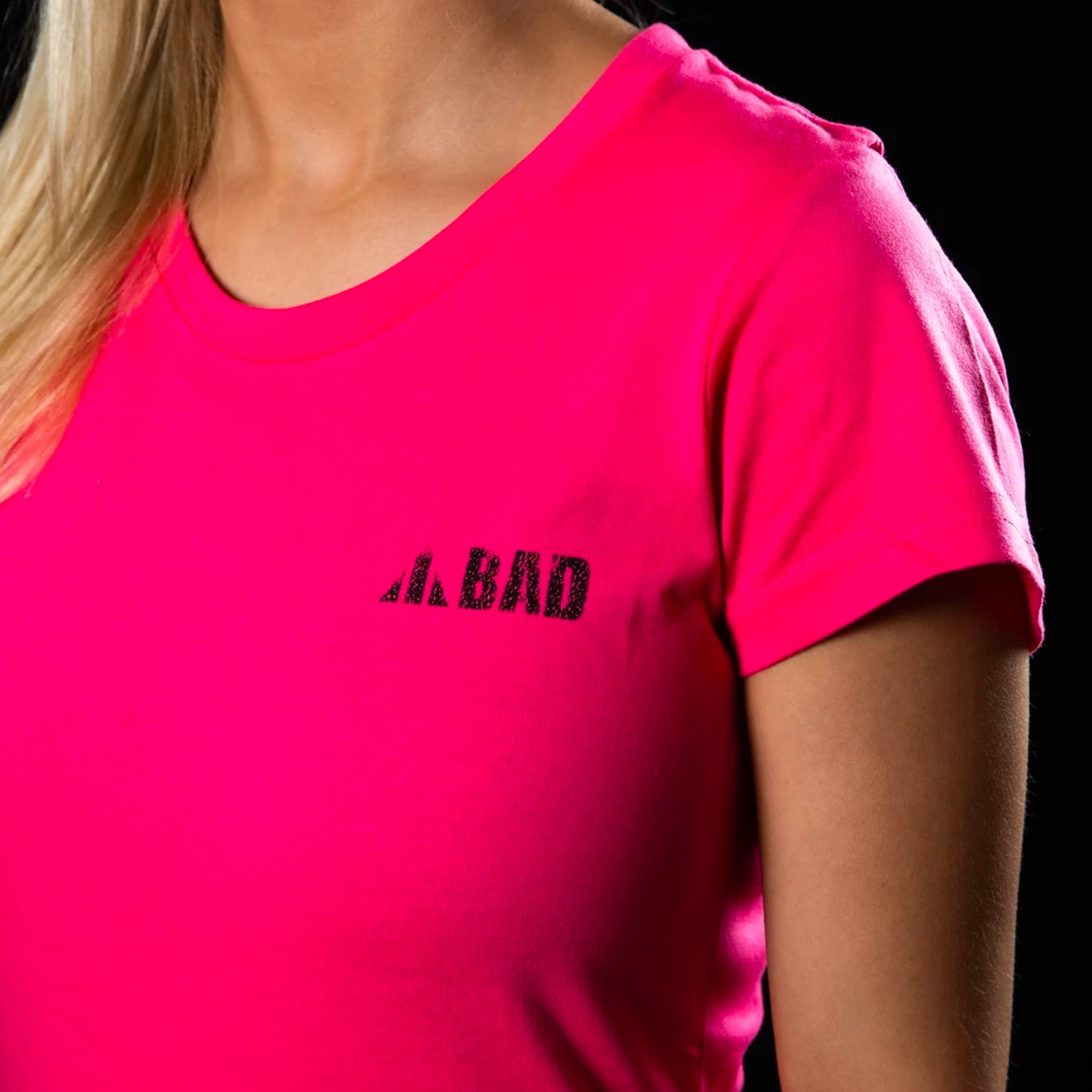 bad workwear ladies short sleeve tshirt in pink