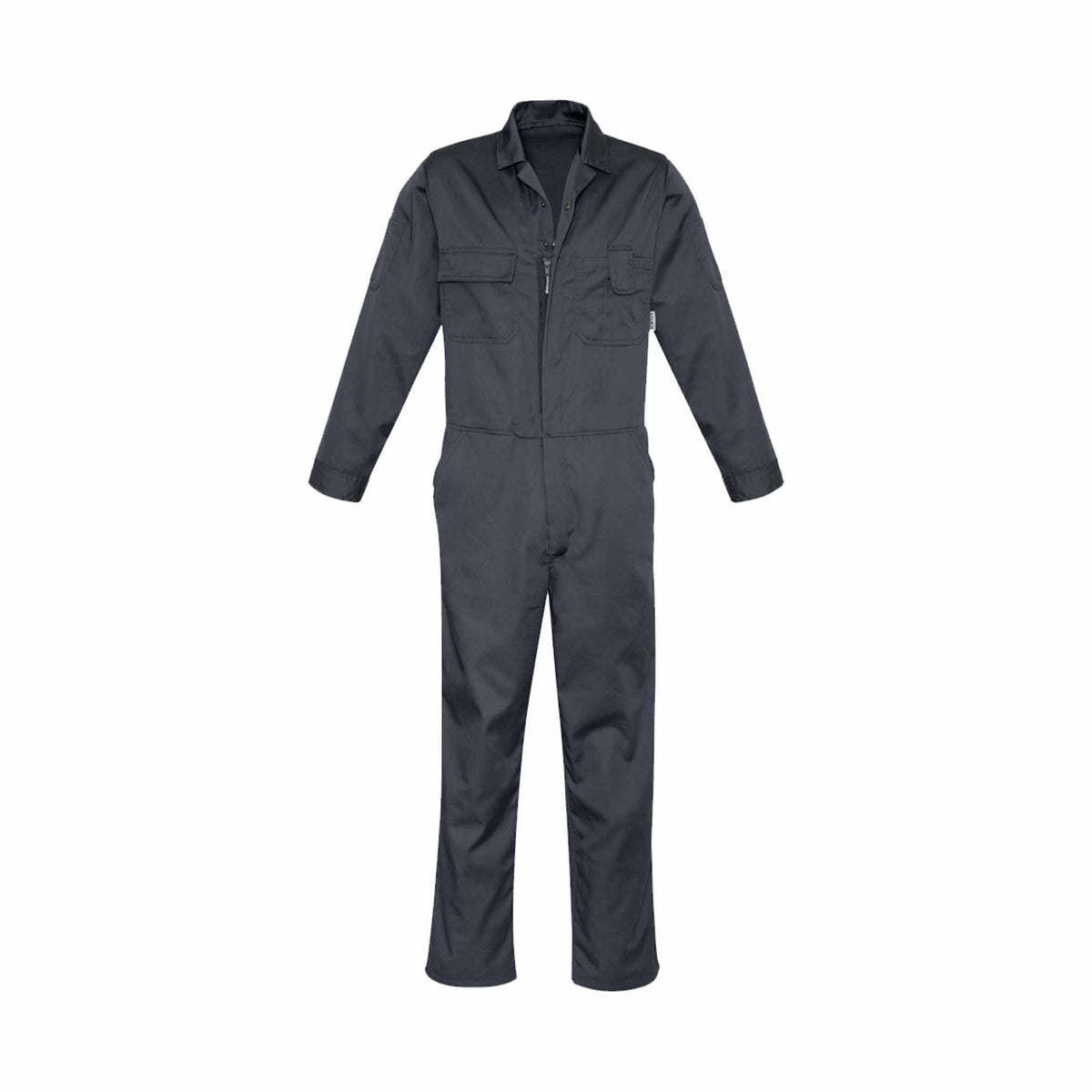 Long sleeve charcoal overalls front view