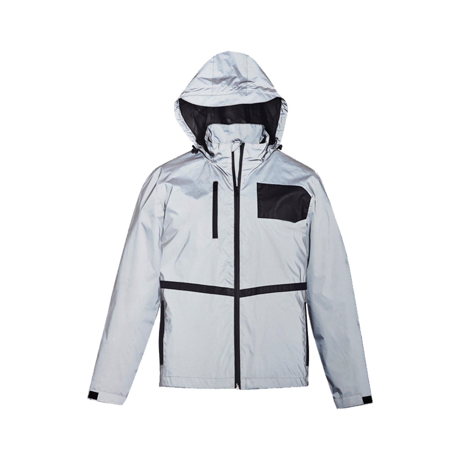 syzmik unisex streetworx reflective waterproof jacket in silver