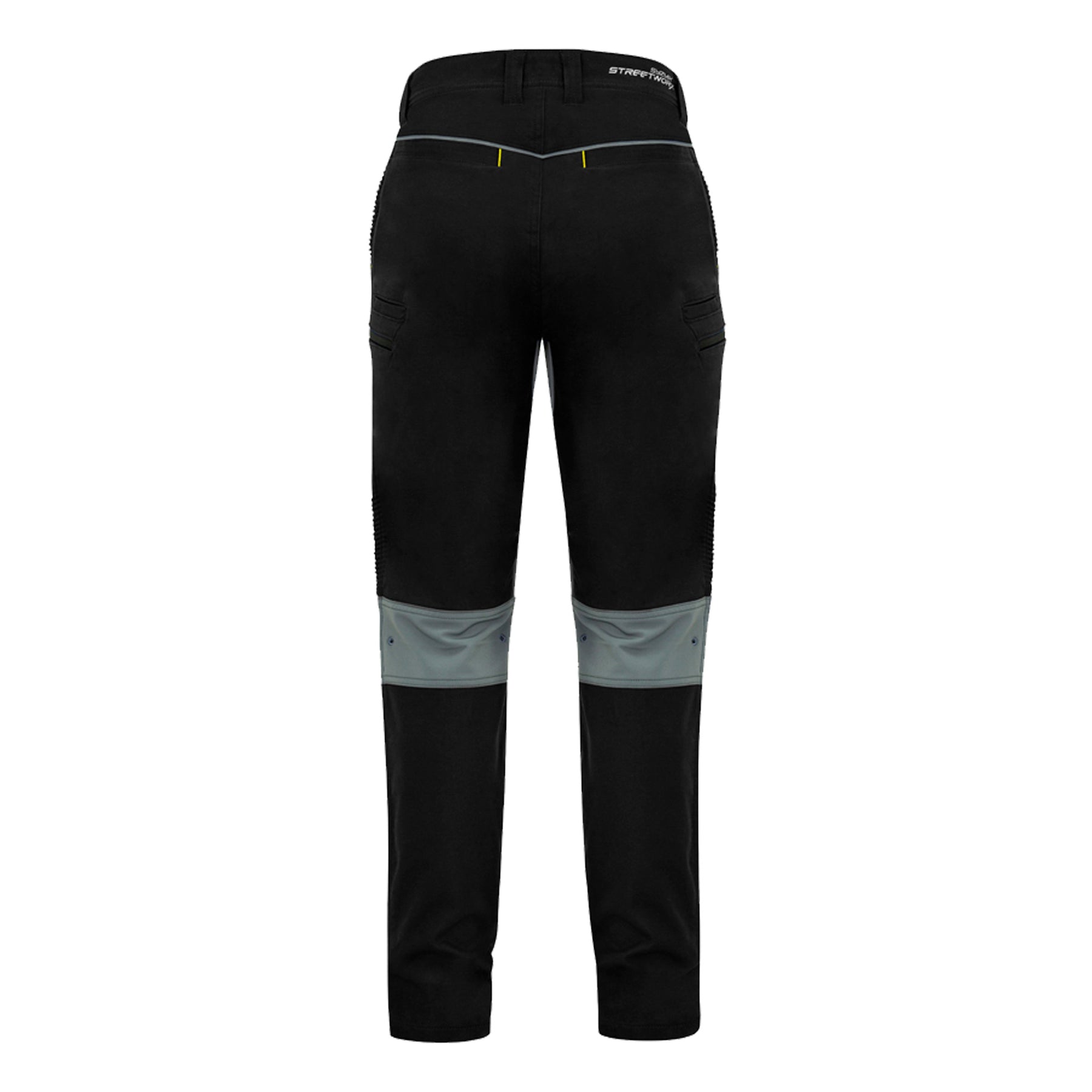 bacak of streetworx stretch pant non cuffed in black