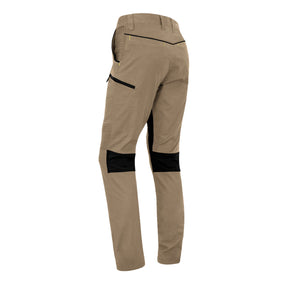 back of streetworx stretch pant non cuffed in khaki
