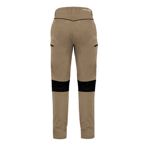 back of streetworx stretch pant non cuffed in khaki