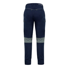 back of streetworx stretch pant non cuffed in navy