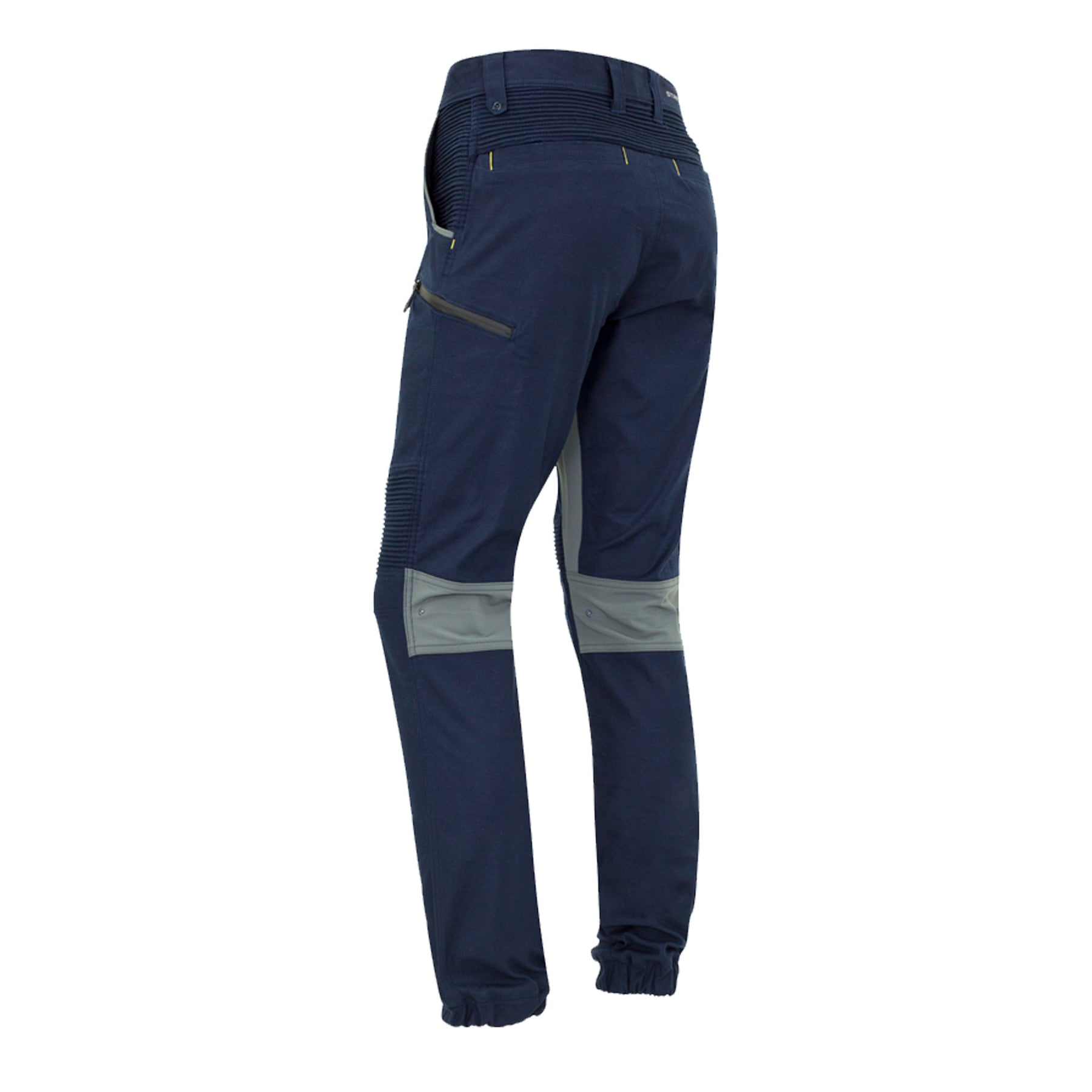 back of mens streetworx stretch pant in navy