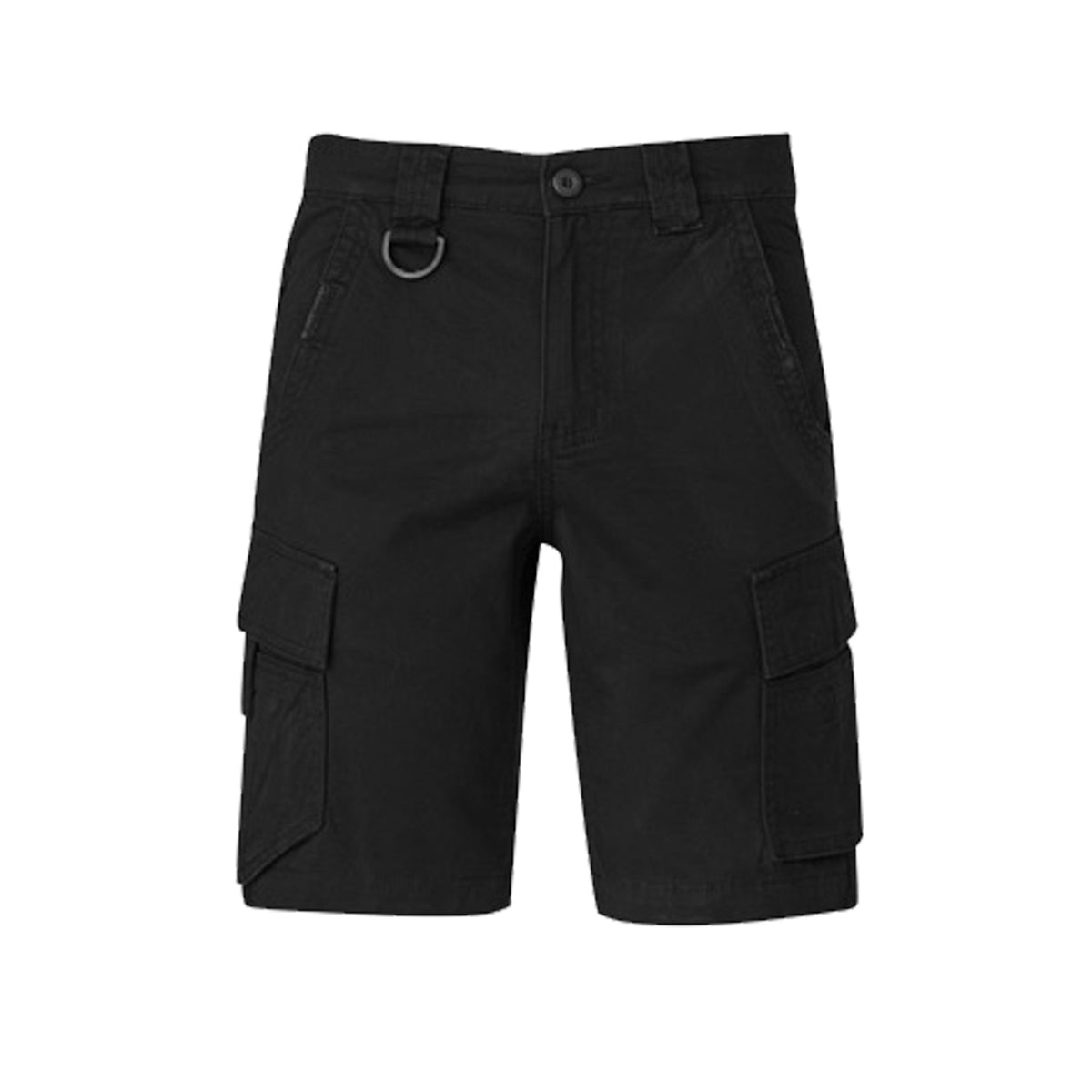 mens streetworx curved cargo short in black