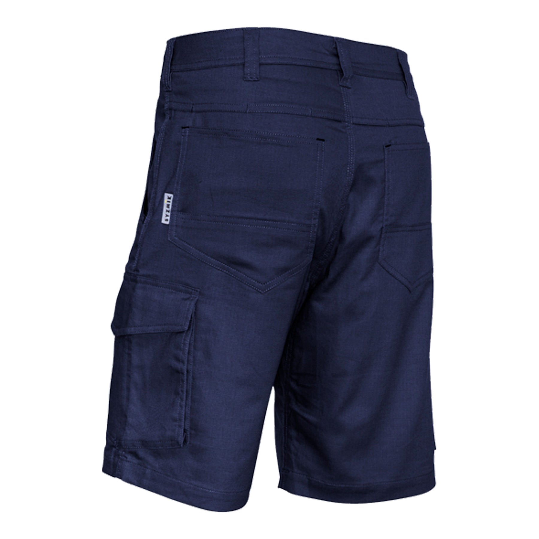 SYZMIK back of rugged vented short in navy
