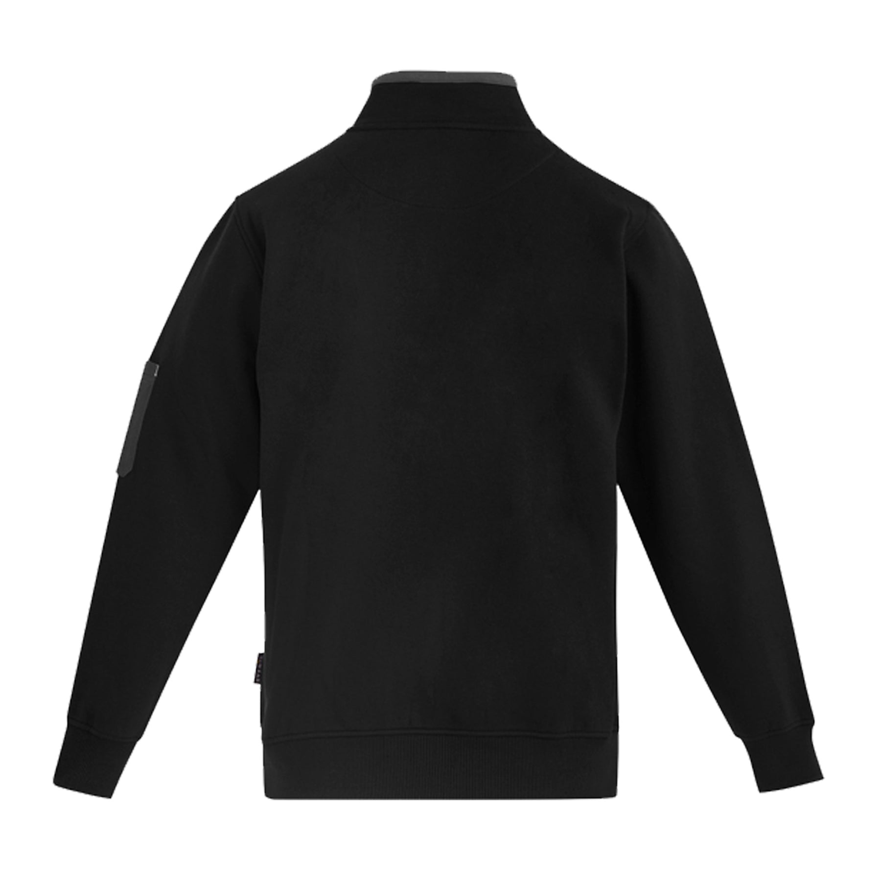syzmik mens 1/4 zip brushed fleece in black