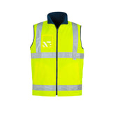 yellow hi vis lightweight fleece lined vest