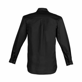 SYZMIK MENS LIGHTWEIGHT TRADIE SHIRT - LONG SLEEVE - ZW121 BLACK BACK