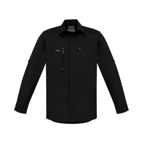 streetworx long sleeve stretch shirt in black
