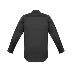 streetworx long sleeve stretch shirt in charcoal