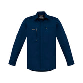 streetworx long sleeve stretch shirt in navy