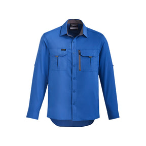 syzmik outdoor long sleeve shirt in blue