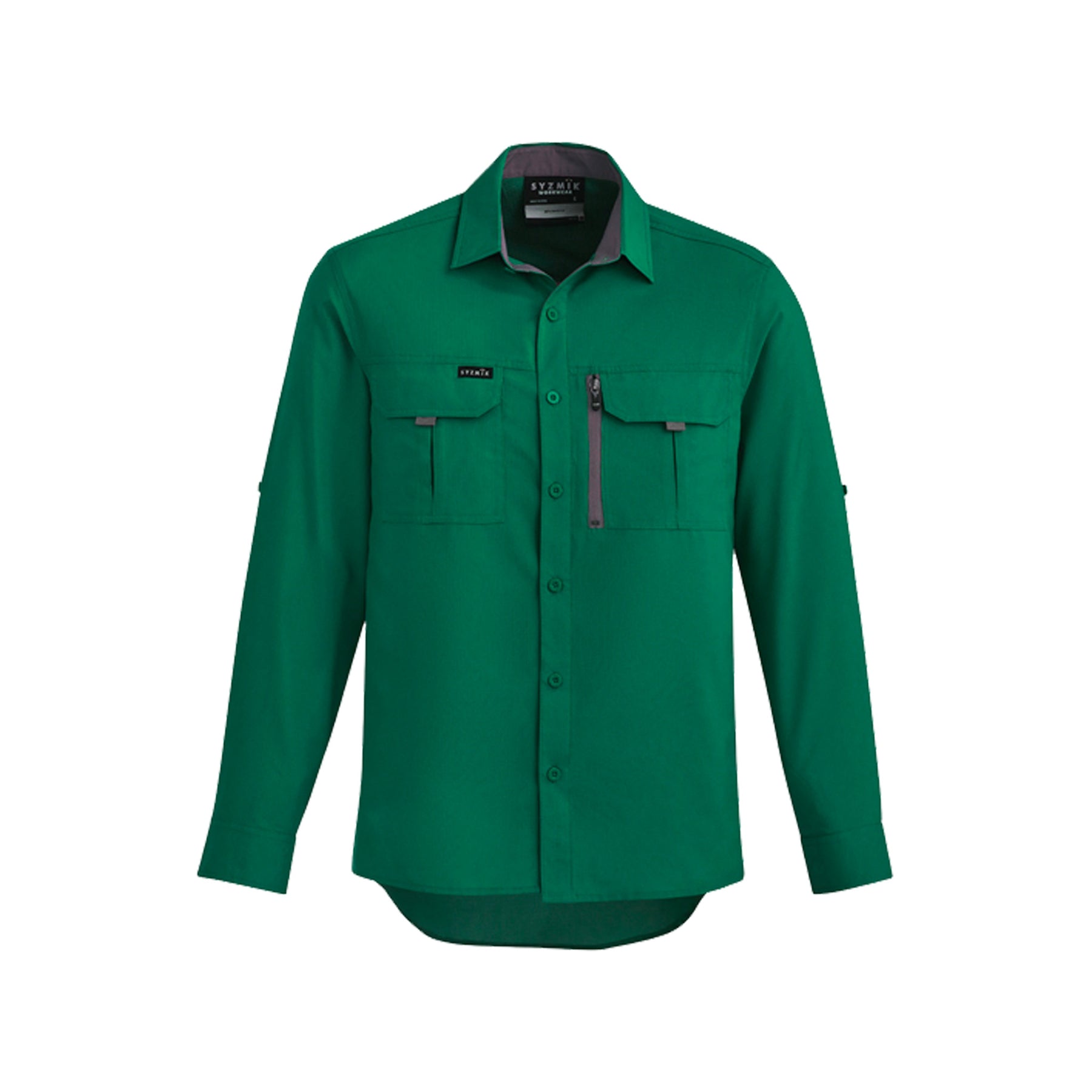 syzmik outdoor long sleeve shirt in green