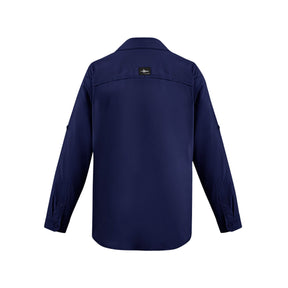 syzmik outdoor long sleeve shirt in navy