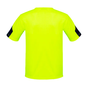 back of hi vis squad t shirt in yellow