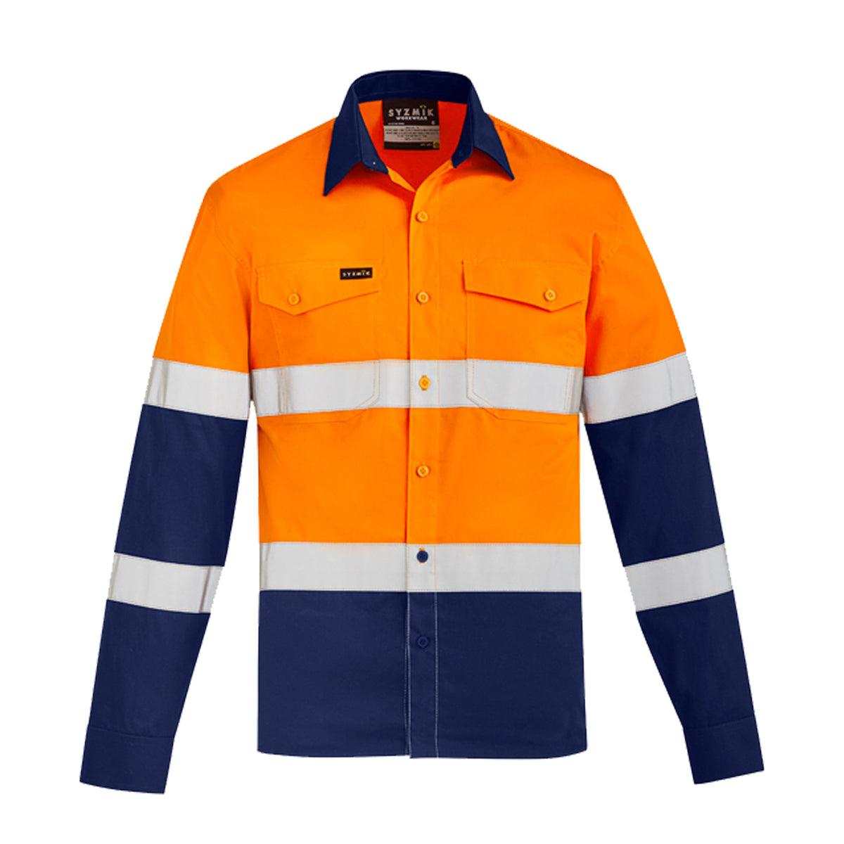 lightweight bio motion shirt in orange navy