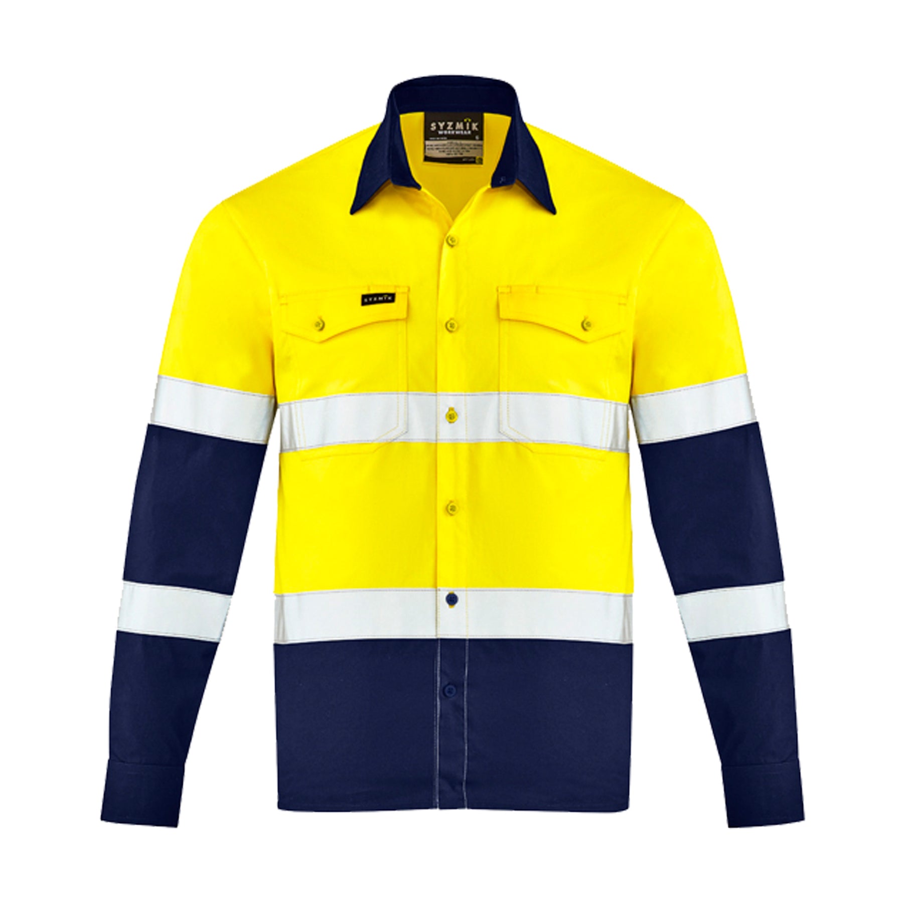 lightweight bio motion shirt in yellow navy