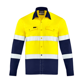 lightweight bio motion shirt in yellow navy