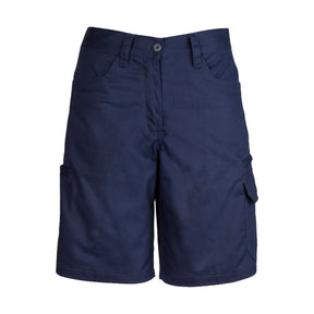 syzmik womens plain utility short in navy