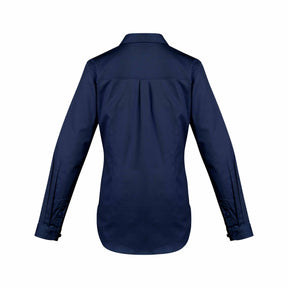 SYZMIK WOMENS LIGHTWEIGHT TRADIE SHIRT - LONG SLEEVE - ZWL121 NAVY