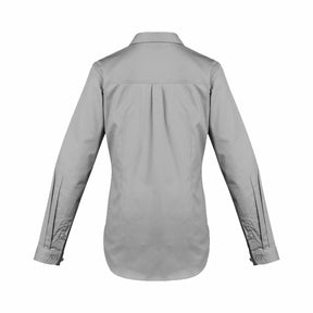 SYZMIK WOMENS LIGHTWEIGHT TRADIE SHIRT - LONG SLEEVE - ZWL121 GREY