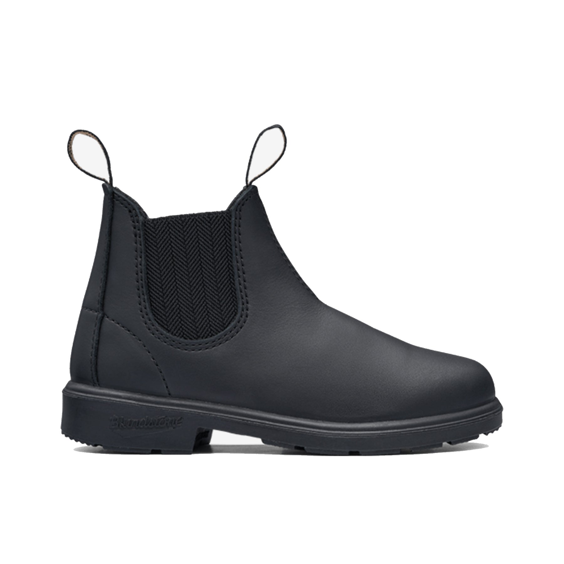 side view of blundstone kids boot in black