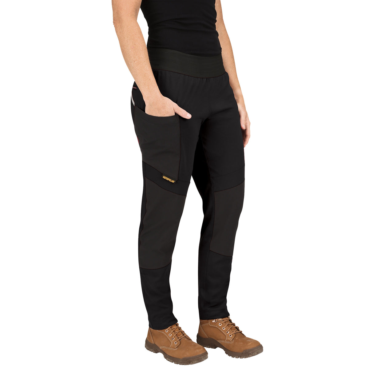 cat workwear ladies work stretch legging in black