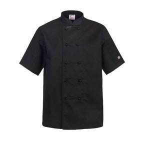 classic short sleeve chefs jacket in black