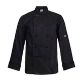 executive long sleeve chefs jacket in black