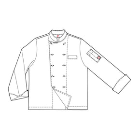 executive long sleeve chefs jacket outline