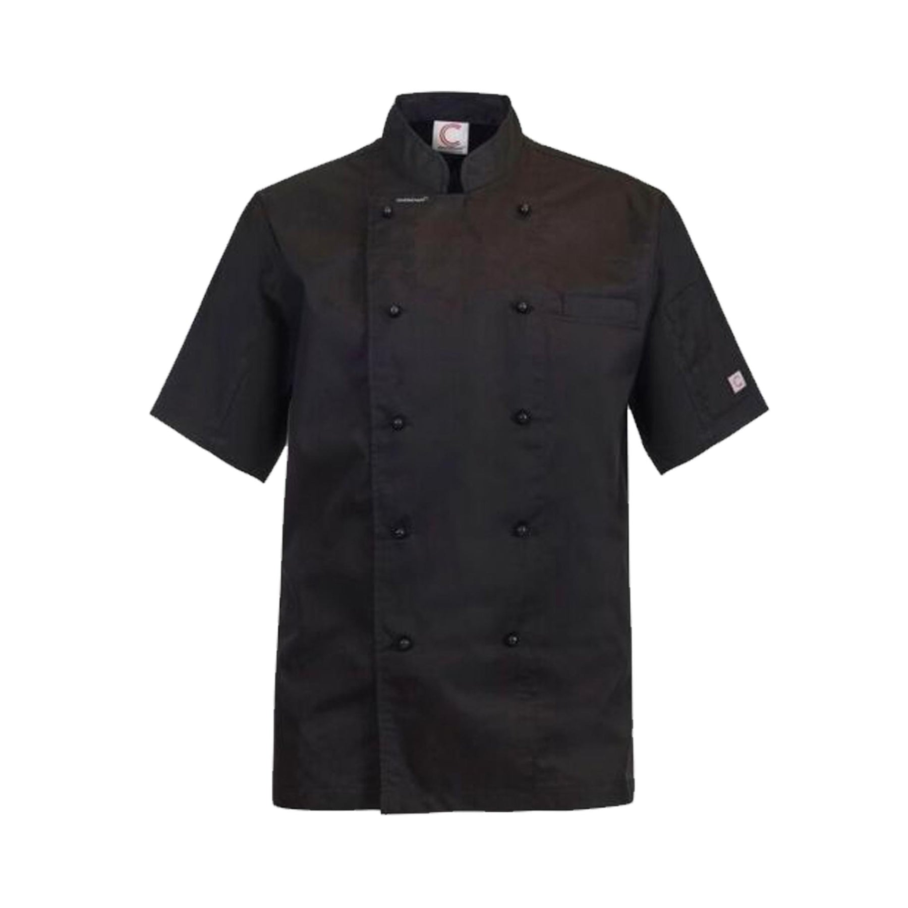 black short sleeve executive chefs lightweight jacket