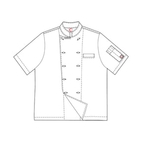 short sleeve executive chefs lightweight jacket outline