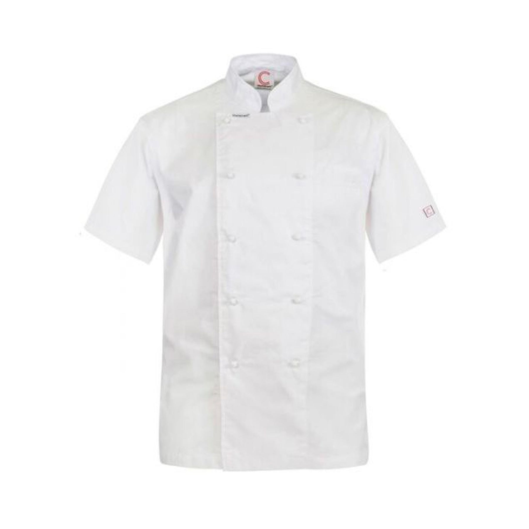 white short sleeve executive chefs lightweight jacket